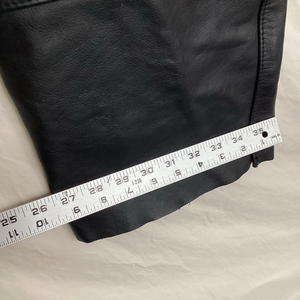 Harley Davidson motorcycles black leather chaps made in USA size large - Picture 6 of 15